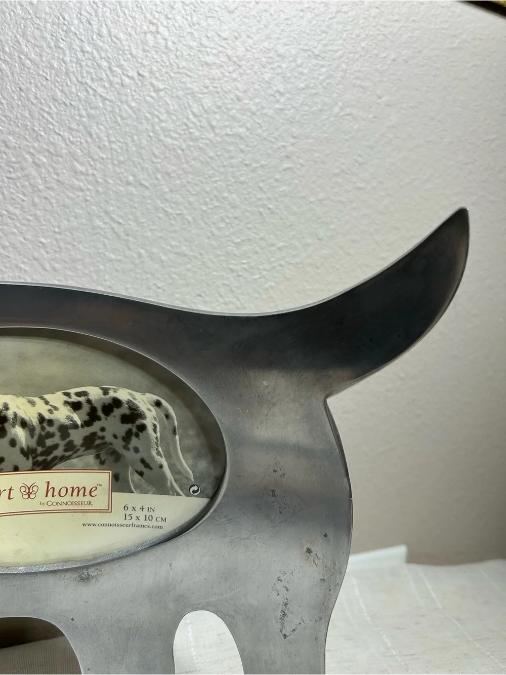 Heart & Home By Connoisseur Vintage Dog Silver Metal Table Picture Frame 6in×4in